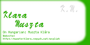 klara muszta business card